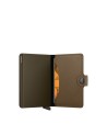 Secrid - Miniwallet in pelle e alluminio Satin