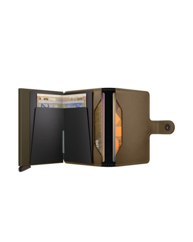 Secrid - Miniwallet in pelle e alluminio Satin