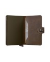 Secrid - Geldbörse aus meliertem Leder und Aluminium Miniwallet Vintage