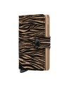 Secrid - Kleine Lederbrieftasche in Aluminiumoptik Miniwallet Zebra