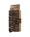 Secrid - Kleine Lederbrieftasche in Aluminiumoptik Miniwallet Zebra