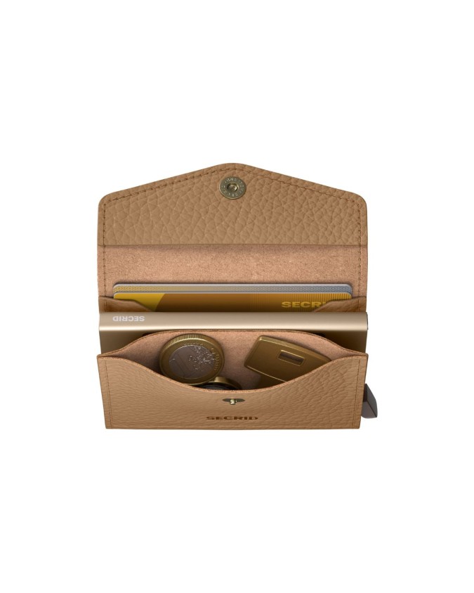 Secrid - Portafoglio in pelle e alluminio con tasca Envelope Pebble