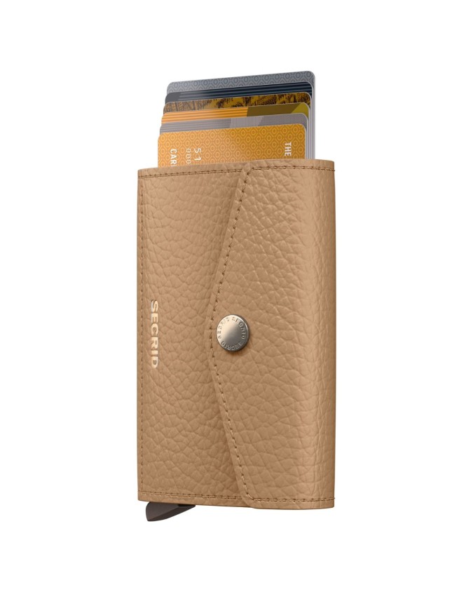 Secrid - Portafoglio in pelle e alluminio con tasca Envelope Pebble