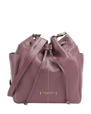 The Bridge - Letizia Leather Bucket Bag with Shoulder...