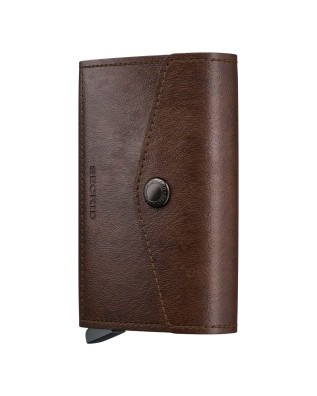 Secrid - Portafoglio in pelle e alluminio con tasca Envelope Vintage