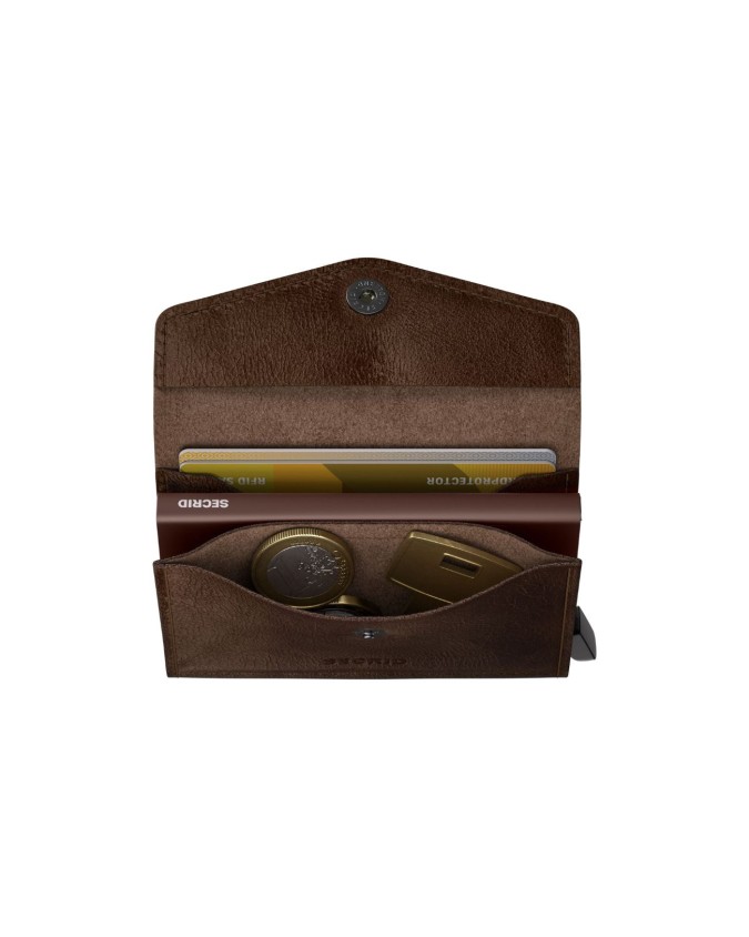 Secrid - Portafoglio in pelle e alluminio con tasca Envelope Vintage
