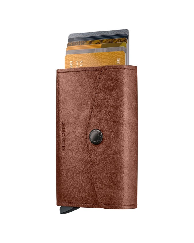 Secrid - Portafoglio in pelle e alluminio con tasca Envelope Vintage