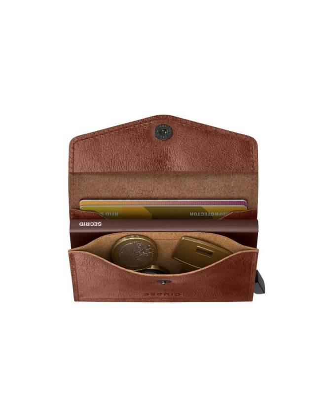 Secrid - Portafoglio in pelle e alluminio con tasca Envelope Vintage