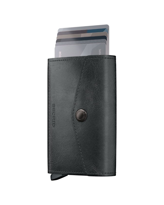 Secrid - Portafoglio in pelle e alluminio con tasca Envelope Vintage