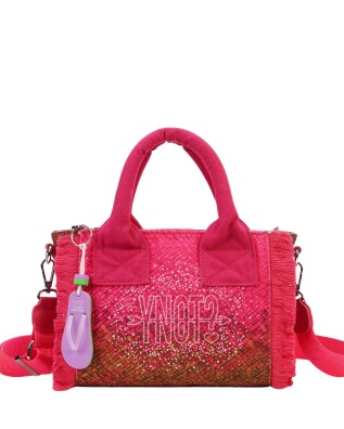  Ynot - Borsa da Mare Mini con Frange Laterali in Nylon Macao