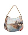 Ynot - Hobo Shoulder Bag, Size M, with faux leather shoulder