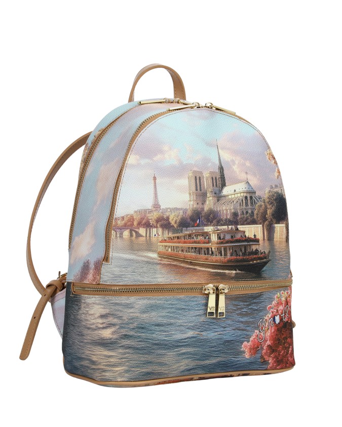 Ynot - Women's Backpack with Double Compartments in Printed