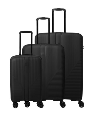 Travelite - Set di valigie in 3 misure S/M/L (Slim) in polipropilene Air Stripe