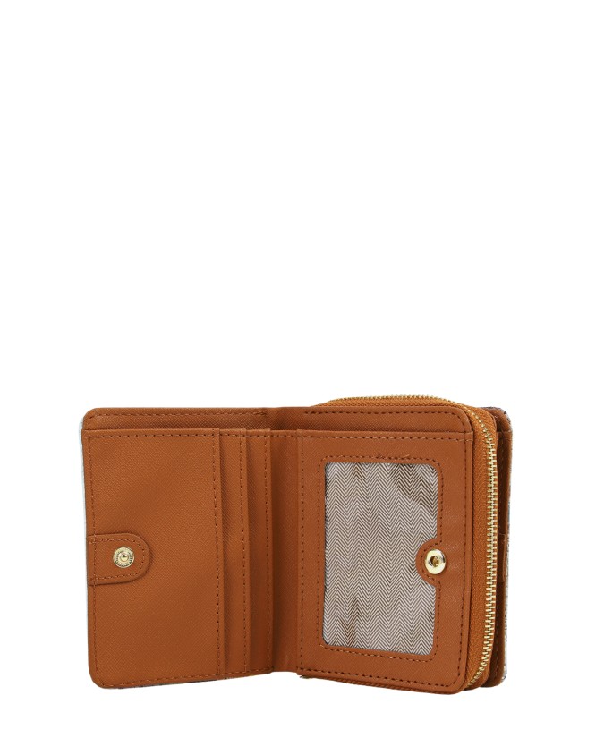 Ynot - Compact XS-Size Wallet in Faux Leather with "City" Print