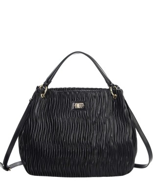  Ynot - Borsa Hobo con Tracolla con Texture Plissettata Paris