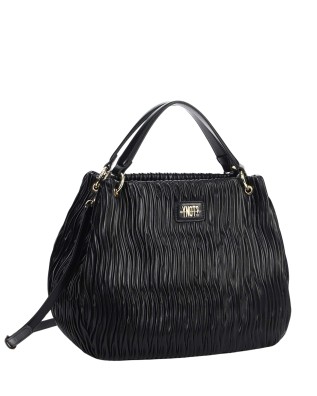  Ynot - Borsa Hobo con Tracolla con Texture Plissettata Paris 2