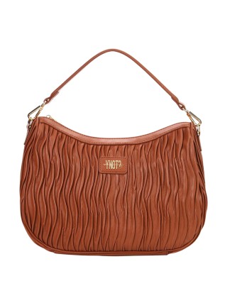  Ynot - Borsa Hobo Donna con Texture Plissettata Paris