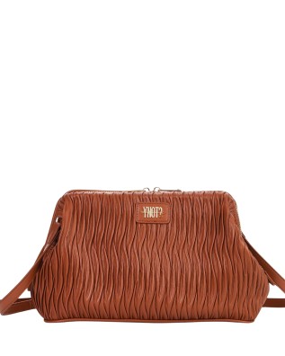  Ynot - Clutch Donna con Tracolla e Texture Plissettata Paris
