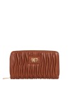 Ynot - Women's Zip-Around Wallet with Paris Pleated Texture