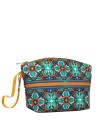 Ynot - Women's Beauty Case with Strap and Lipari Majolica-Style Print