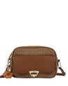 Ynot - Borsa Camera Bag con Tasca Frontale Effetto Paglia