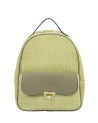 Ynot – Damenrucksack mit Fronttasche im Stroh-Look Malindi