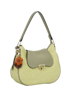  Ynot - Borsa a spalla hobo con patta e tracolla Tg.  2