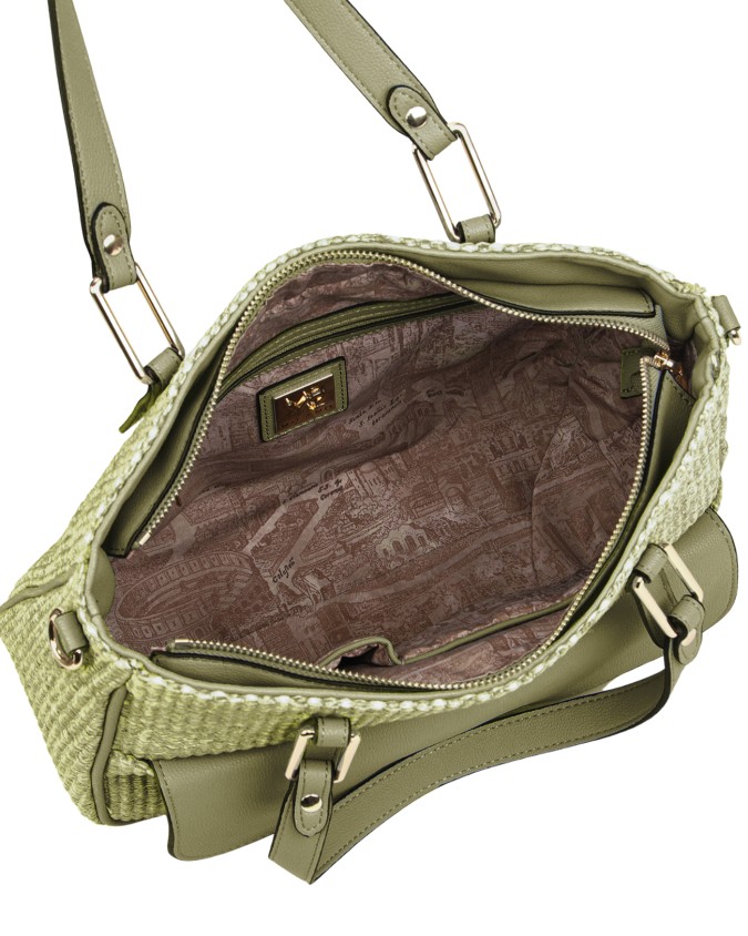 Ynot - Shopping bag with front pocket and shoulder strap in