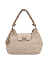 Ynot - Shoulder Bag with Flap and Braided Handle, Size L, in