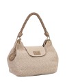 Ynot - Shoulder Bag with Flap and Braided Handle, Size L, in