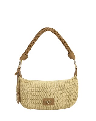  Ynot - Borsa hobo con manico intrecciato Tg. 