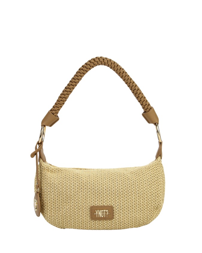 Ynot - Hobo bag with braided handle, Size XS, in Malè