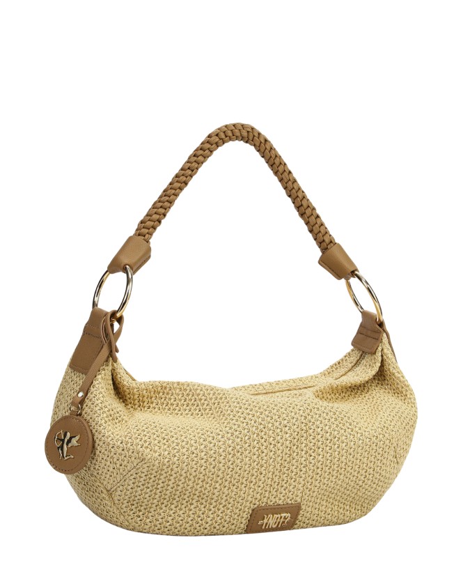 Ynot - Hobo Bag with Braided Handle, Size S, in Malè