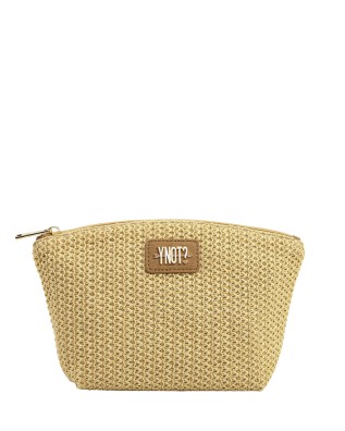  Ynot - Beauty Case Donna Large Effetto Paglia Malè