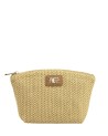 Ynot - Women's Large Beauty Case with Malè Straw Effect