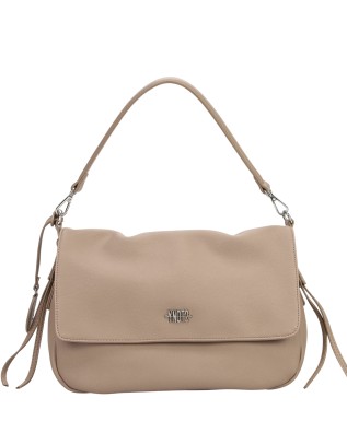  Ynot - Borsa a Spalla con Patta e Tracolla in Ecopelle London