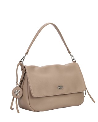  Ynot - Borsa a Spalla con Patta e Tracolla in Ecopelle London 2