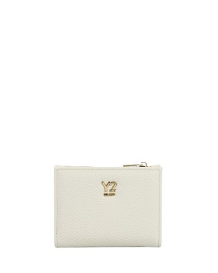  Ynot - Portafoglio Piccolo Donna con Clip e Logo Frontale in