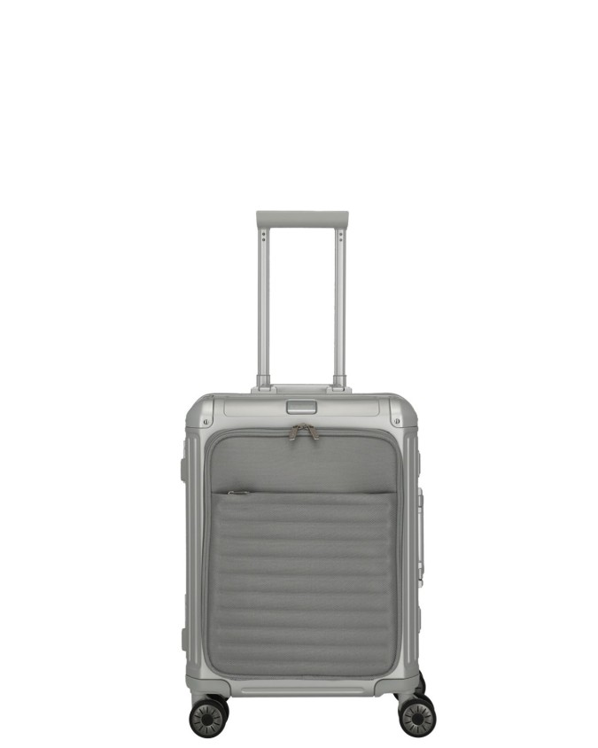 Travelite – Trolley cabina S+ in alluminio con tasca frontale 4 ruote Next
