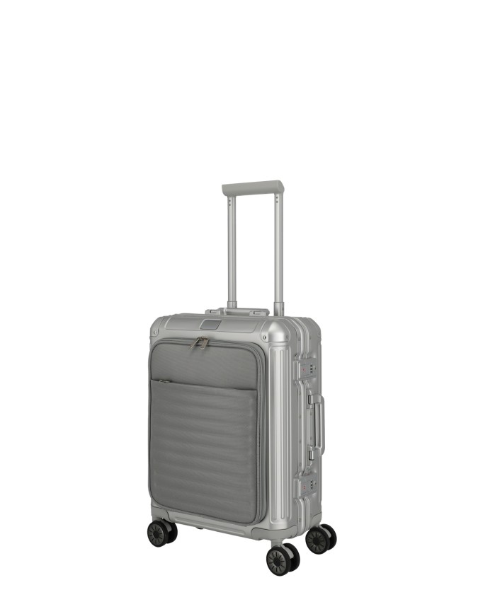 Travelite – Trolley cabina S+ in alluminio con tasca frontale 4 ruote Next