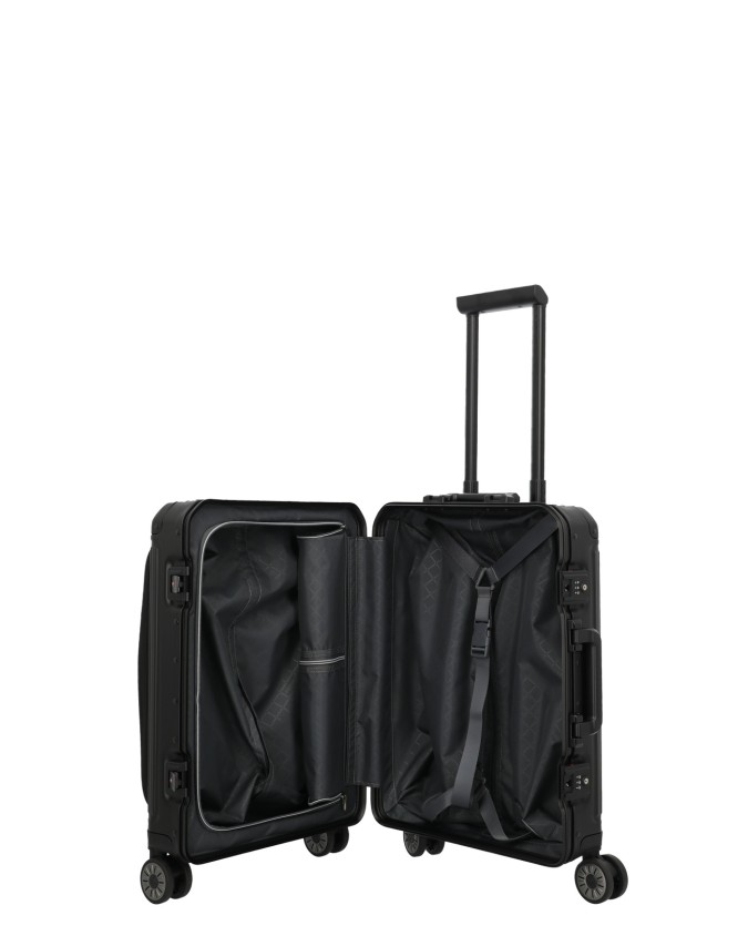 Travelite – Trolley cabina S+ in alluminio con tasca frontale 4 ruote Next