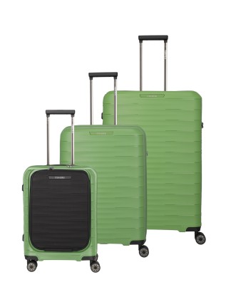  Travelite - Set di valigie in polipropilene M/L/S con tasca