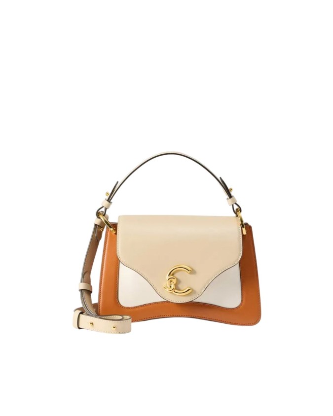  Coccinelle - Borsa a Mano con Tracolla in Pelle Tricolor C-Me