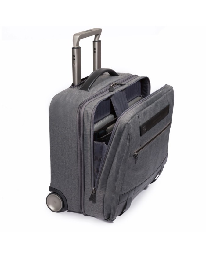 PIQUADRO - Pilotina in pelle e tessuto - Grigio - CA4150W84/GR su Studioarch