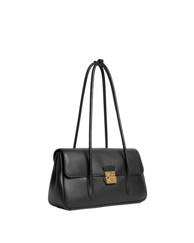 Coccinelle - Borsa a spalla in pelle Large con patta C-Me Lock