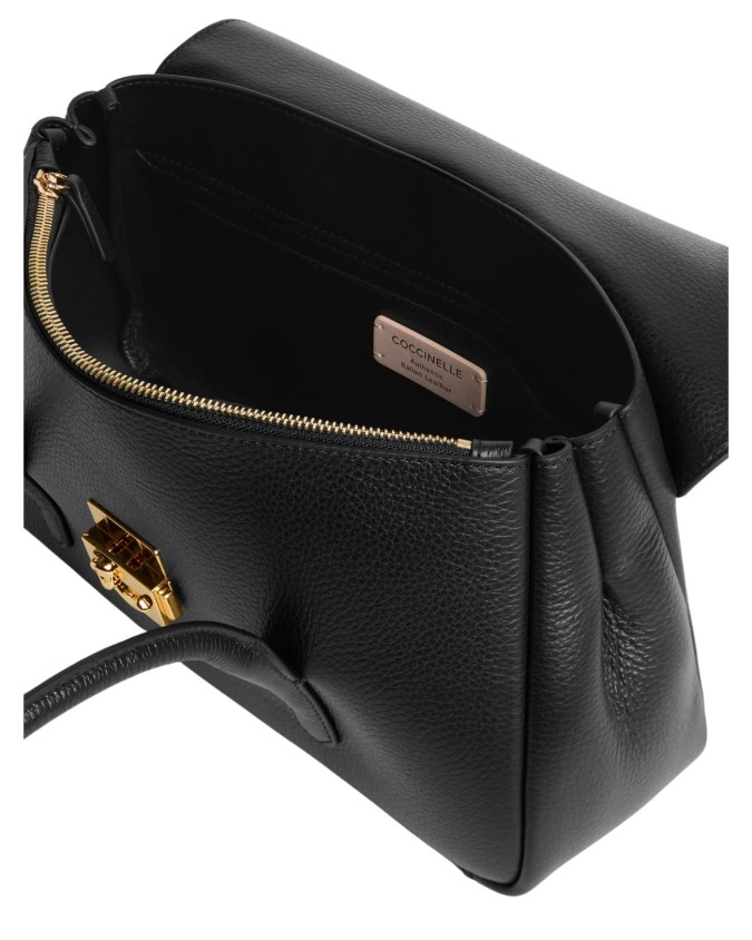 Coccinelle - Borsa a spalla in pelle Large con patta C-Me Lock