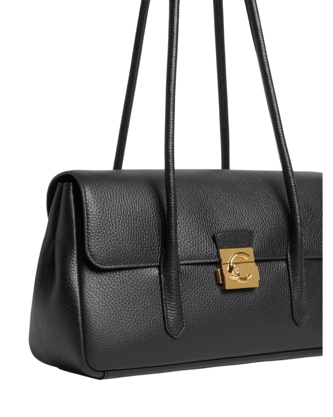 Coccinelle - Borsa a spalla in pelle Large con patta C-Me Lock