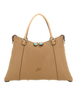  Gabs - Borsa Shopping Tg. M in Pelle Bull Bicolor Gold Thamara