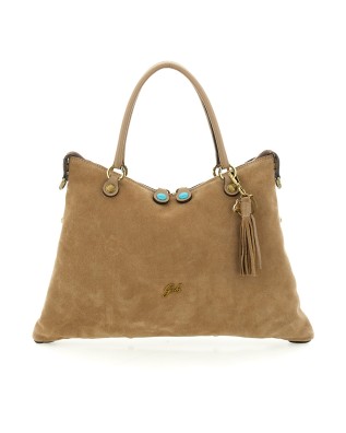 Gabs - Shopping Bag, Size M, Crosta Bull Black Gold Thamara
