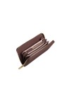 Coccinelle - Metallic Soft zip-around leather wallet with coin
